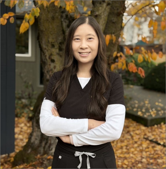 Sumner dentist Doctor Tang smiling in the dental office