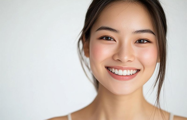 Smiling young woman with perfect teeth